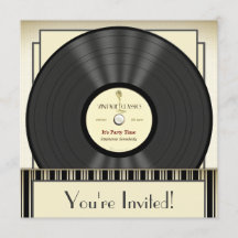 Inbjudningar för party för rekord för