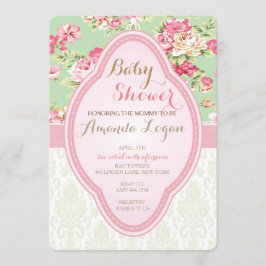 Inbjudningar för party för shabby chicbaby