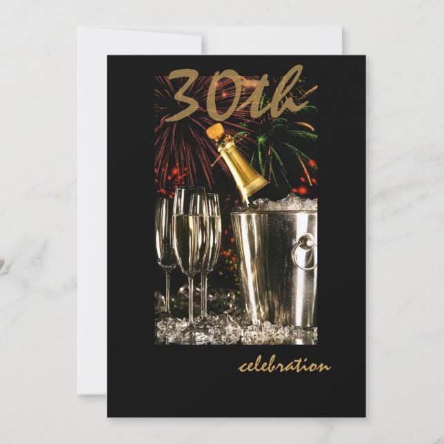 Inbjudningar för personlig30års födelsedagparty (Framsida)