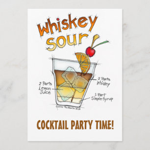 INBJUDNINGAR - FÖR RECEPTCOCTAIL FÖR WHISKEY SUR