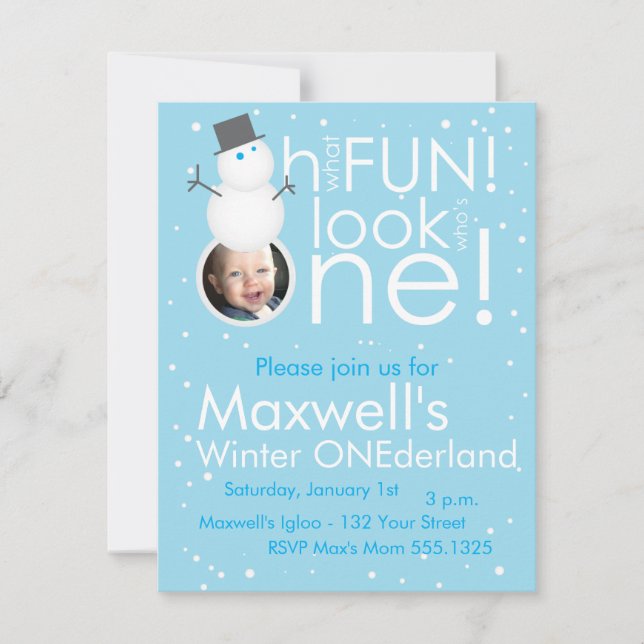 Inbjudningar för snögubbevinterONEderland 1st (Framsida)