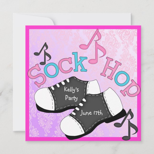 Inbjudningar för sockaskuttparty (Framsida)
