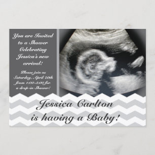 Inbjudningar för sparremönsterbaby shower