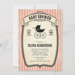 Inbjudningar för Victorianvintagebaby shower för