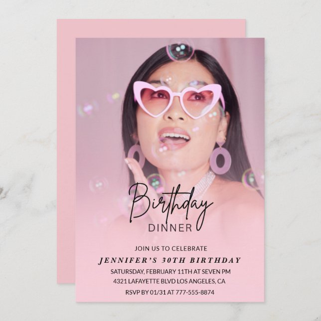 Inbjudningar från 30års födelsedag Födelsedag Foto (Fram/baksida)
