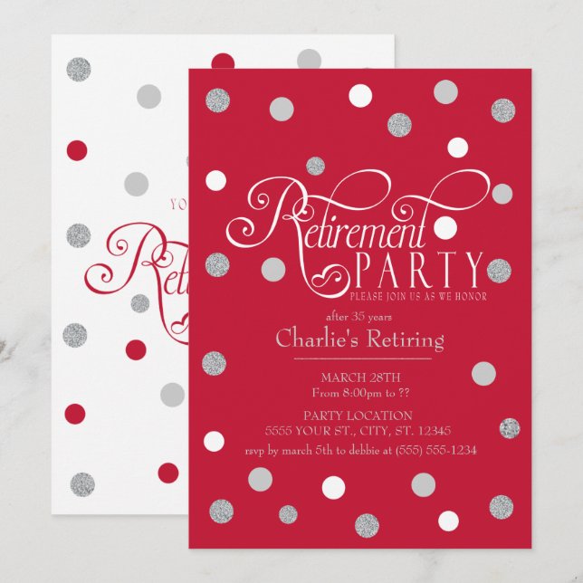 Inbjudningar från Glitter och Röda Pensionen (Fram/baksida)