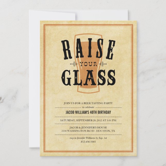 Inbjudningar från ölprovspart (Framsida)