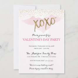 Inbjudningar från Watercolor XOXO Valentine Party