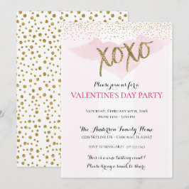 Inbjudningar från Watercolor XOXO Valentine Party