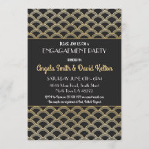 inbjudningar Gatsby för 20-talart décoförlovning