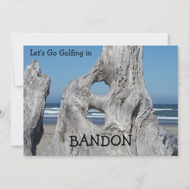 Inbjudningar Golf Bandon Oregon Beach Driftwood (Framsida)