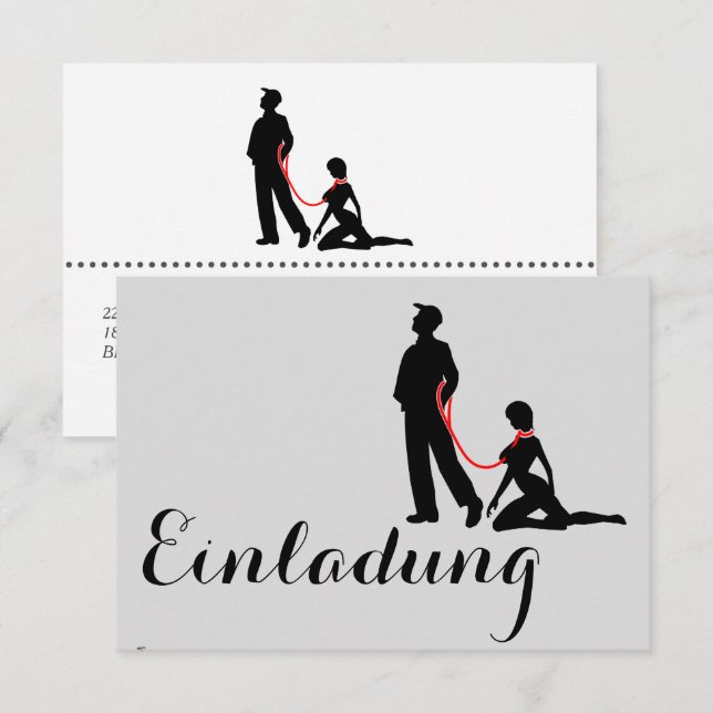 Inbjudningar Leine (Fram/baksida)