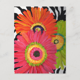 Inbjudningar med ljusa och färgstarka Gerbera-Dais