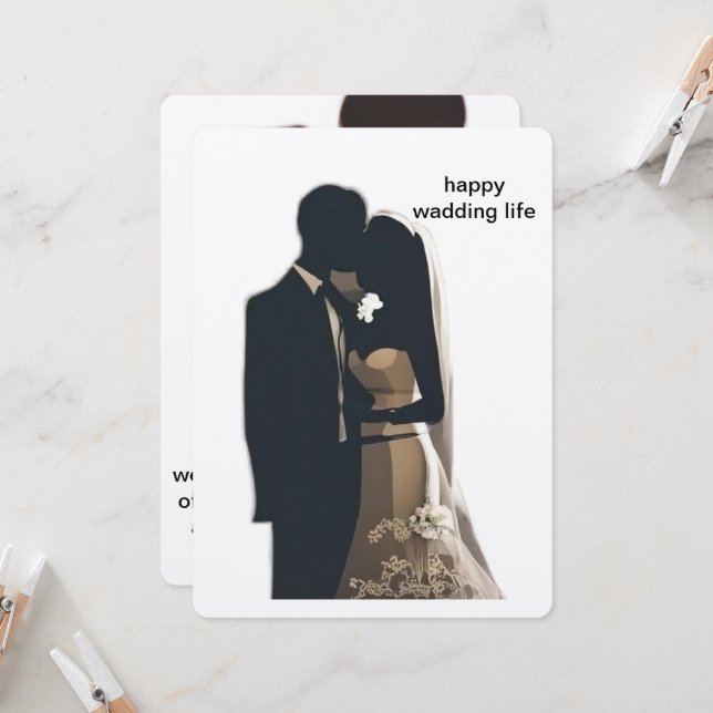 Inbjudningar och papper i bröllop (Fram/Back In Situ)