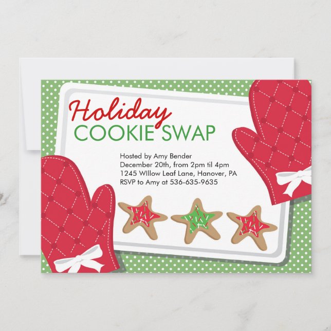 Inbjudningar om utbyte av julkakor i Party (Framsida)