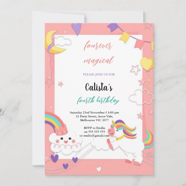 Inbjudningar på färgade enmajsdagar (Framsida)