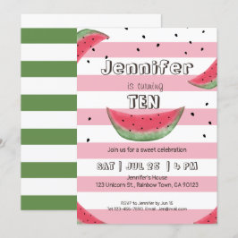 Inbjudningar på Watermelon rosa-födelsedagskalende