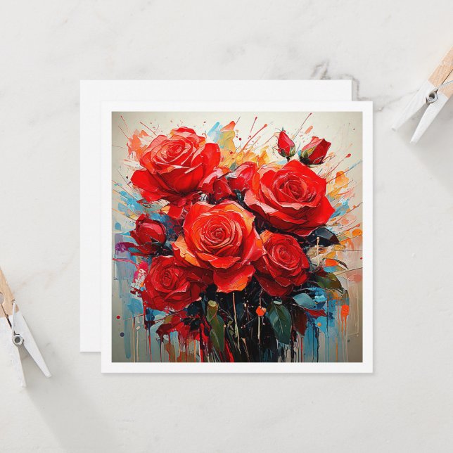 Inbjudningar - Röda rosor konstverk (Fram/Back In Situ)