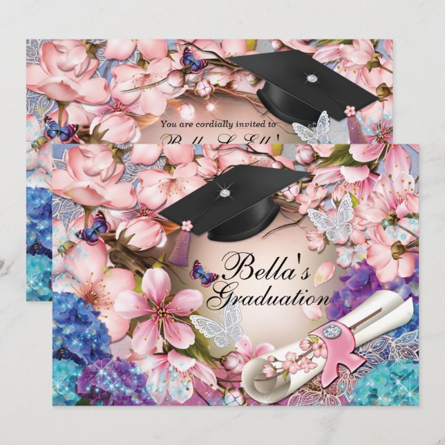 Inbjudningar Student & Examen (Fram/baksida)