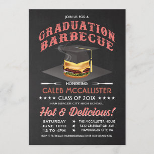 Inbjudningar Student & Examen  BBQ Party Chalkboar