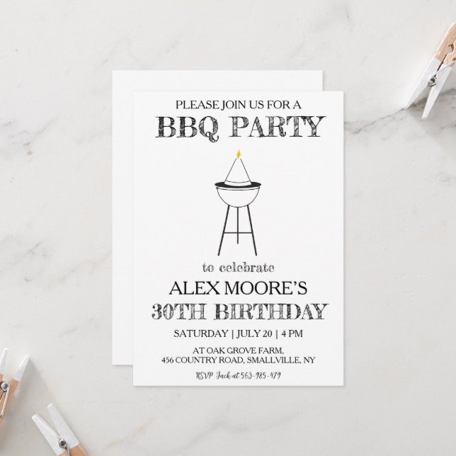 Inbjudningar till 30års födelsedag Bq (Fram/Back In Situ)