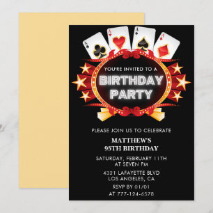 Inbjudningar till 95-årsfirande Man Casino Vegas