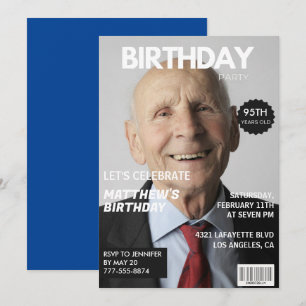 Inbjudningar till 95-årsfirande Man Han Magasin Om