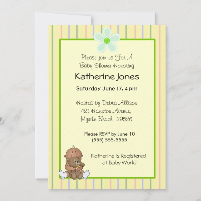 Inbjudningar till afrikansk babyvisningsprogram (Framsida)