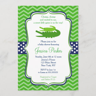 Inbjudningar till Alligator Baby Shower