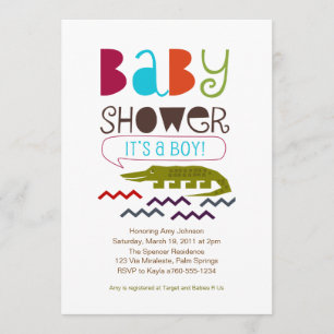 Inbjudningar till Alligator Baby Shower