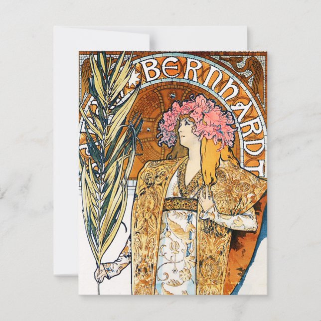 Inbjudningar till Alphonse Mucha Gismonda (Framsida)