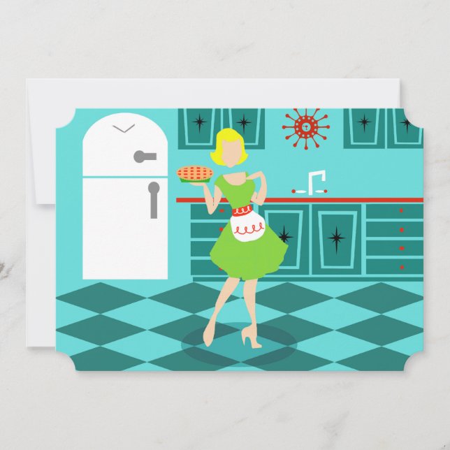 Inbjudningar till Anpassade Retro Mors dag (Framsida)