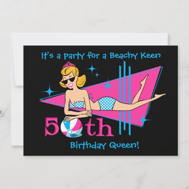 Inbjudningar till Anpassningsbar av Beachy Keen 50 (Framsida)