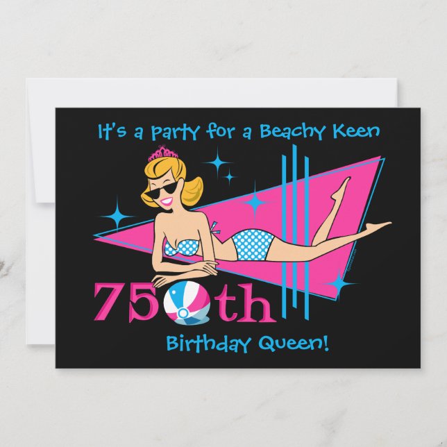 Inbjudningar till Anpassningsbar av Beachy Keen 75 (Framsida)