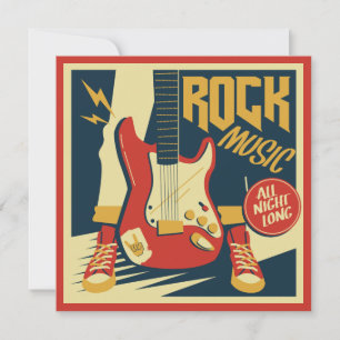 Inbjudningar till anpassningsbar text Rock musik