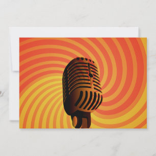Inbjudningar till anpassningsbarna Retro Microphon