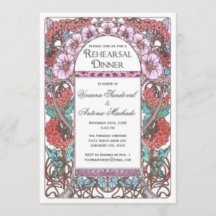 Inbjudningar till Art nouveau-Vintage på middag