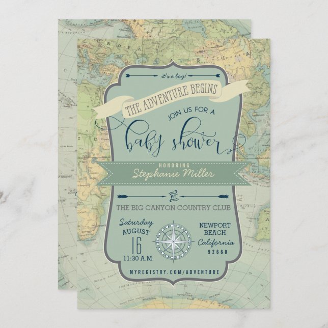 Inbjudningar till Äventyr Pojke-visningsprogram (Fram/baksida)