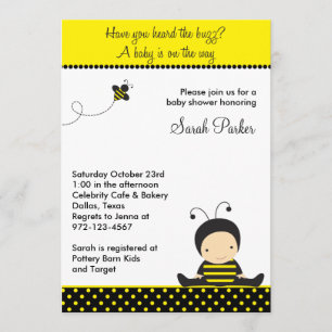 Inbjudningar till Baby Bee Shower