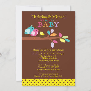 Inbjudningar till baby Bird Nestl Baby Shower