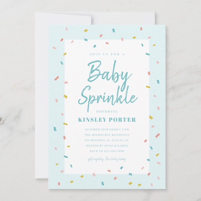 Inbjudningar till Baby Sprinkle Baby Shower (Framsida)