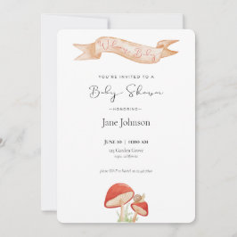 Inbjudningar till babyskor för snigel och svamprum