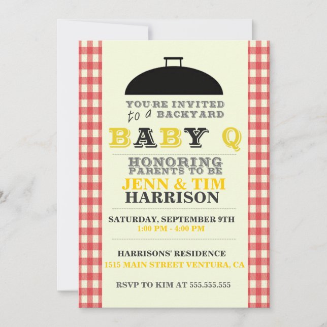 Inbjudningar till babyskor i Baby Q (Framsida)