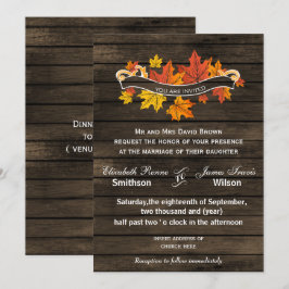 Inbjudningar till barn wood Rustic Fall-bröllop