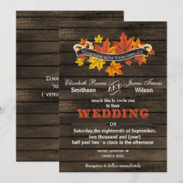 Inbjudningar till barn wood Rustic Fall-bröllop