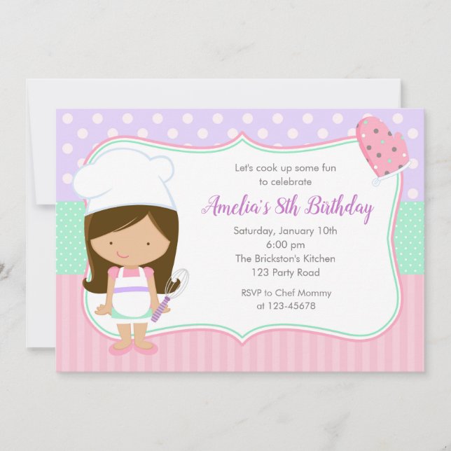 Inbjudningar till Barns födelsedag (kokning av sch (Framsida)