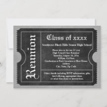 Inbjudningar till Black and White Class Reunion Bi