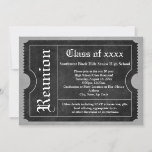 Inbjudningar till Black and White Class Reunion Bi