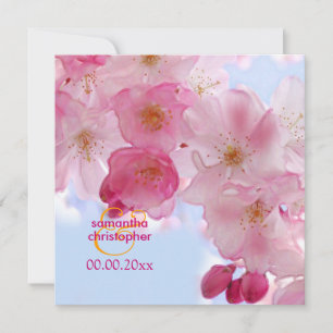 Inbjudningar till blommar av körsbär/sakura-bröllo