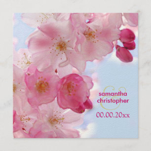 Inbjudningar till blommar av körsbär/sakura-bröllo
